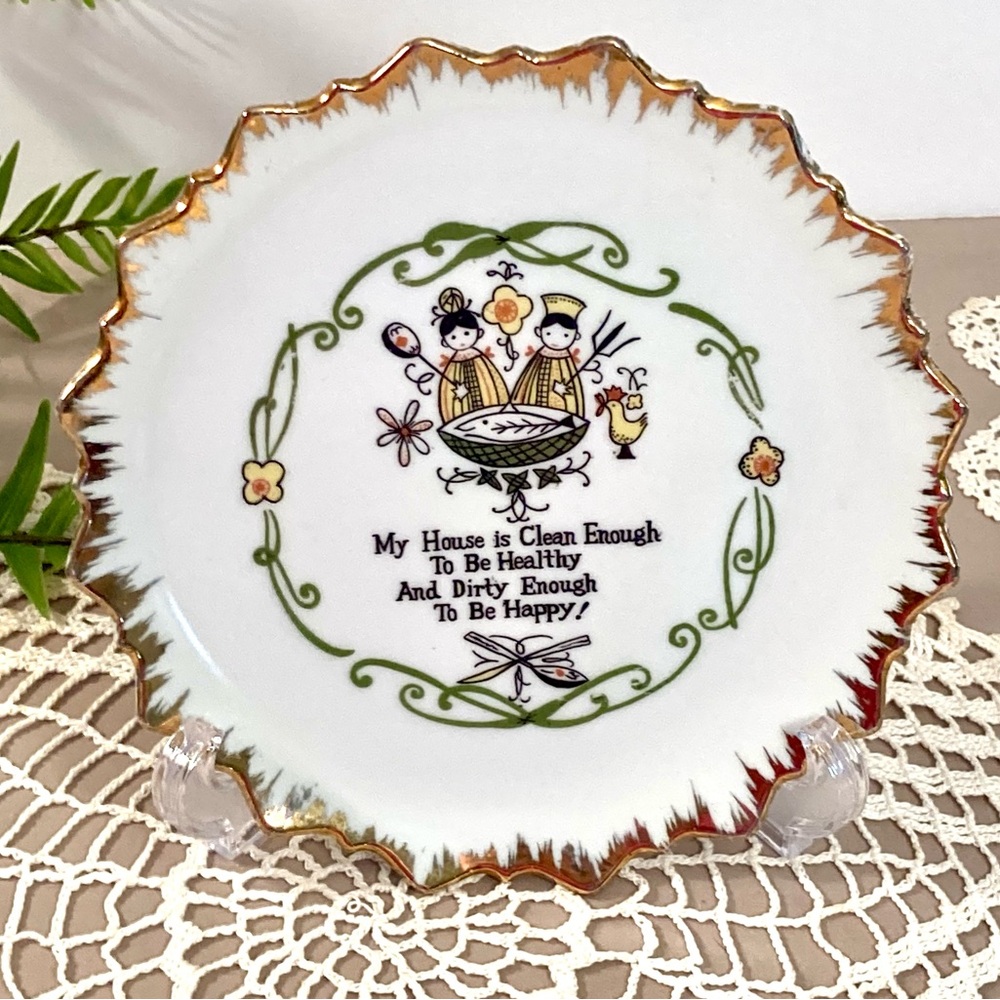 Vintage Scandinavian Style Wall Plate Kitchen Home Saying